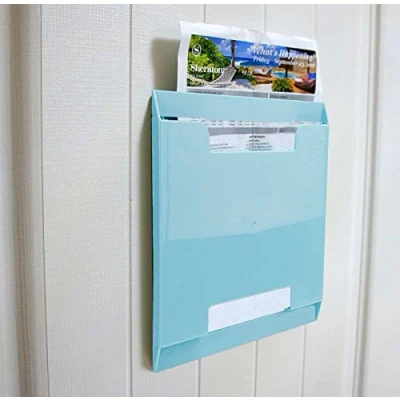 Image of Office Home Pack of 2 Single Pocket Vertical Wall Mounted Modular Hanging File Holder Mail Letter Over The Door Organizer for Brochure and Leaflet Display Rack