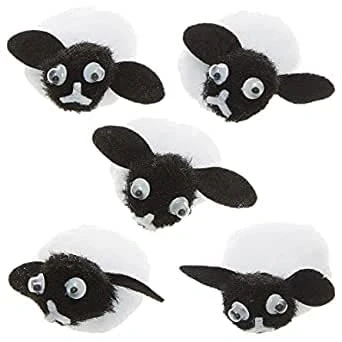 Image of Baker Ross FX478 Mini Easter Lambs Pack of 15, 3D Embellishments for Kids Crafts