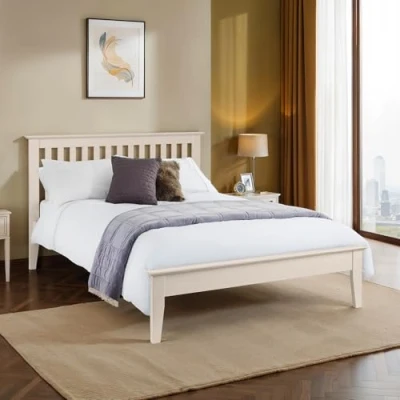 Image of Julian Bowen Salerno Bed, Ivory, Double