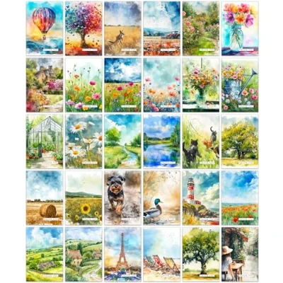 Image of the lazy panda card company 30 Different Bright and Fun Assorted Thank You Cards with Envelopes (Thank Cards)