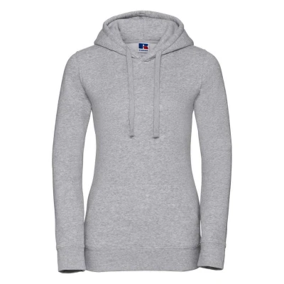 Image of Russell Athletic Womens/Ladies Authentic Hoodie (Light Oxford) Grey Size 8 UK