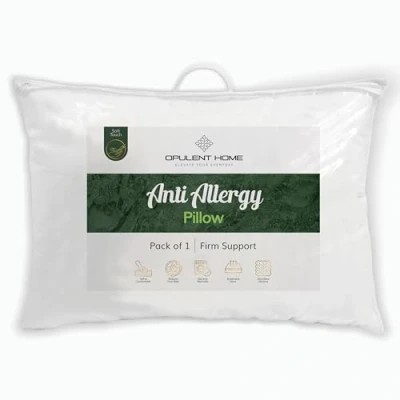 Image of Opulent Home Luxury Microfibre Pillow Anti Allergy Hotel Quality 1 Pack Firm Set