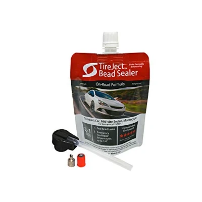 Image of TireJect Automotive Compact Car 2 in 1 tire Sealant &amp; Bead Sealer Kit for Repair of leaks and punctures