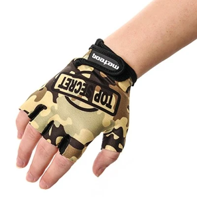 Image of meteor Kid Cycling Gloves With Short Half Fingers Fastened Children Child Bike Safety Accessories Hand Protect (JR XS 6 6,5cm 2.3 2.5inch, Moro)