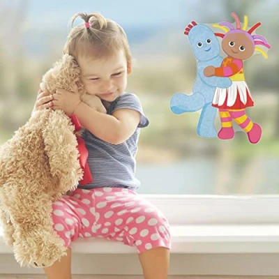 Image of Stickerscape in The Night Garden Window Stickers (Igglepiggle Upsy Daisy Hug) Official Decor Children&#039;s for Nursery