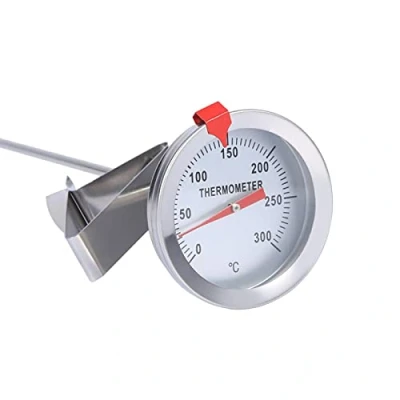 Image of Kitchen Cooking Thermometer 12inch/ 31.5cm,Dial Type Food grade Stainless steel meat BBQ Multi Functional with long Probe roasting baking frying 0℃ 300℃