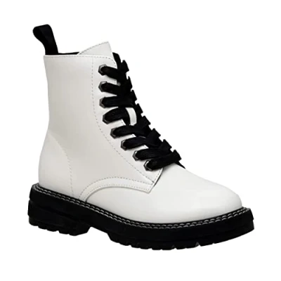 Image of Dunes Women&#039;s Cannon Lace Up Boot, White, 8 UK