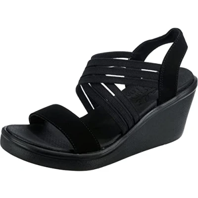 Image of Skechers Women&#039;s Rumble ON Day Flirt Sandal, Black, 5 UK
