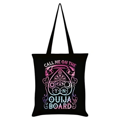 Image of Grindstore Call Me On The Ouija Board Tote Bag Black 38x42cm