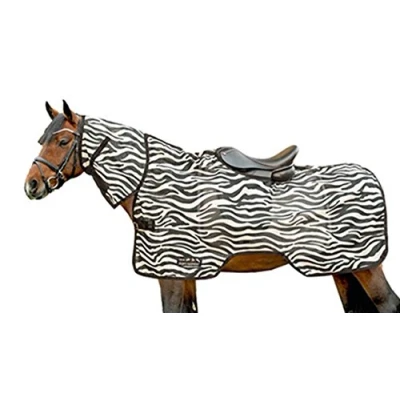 Image of Hkm 4727 Fly Riding Blanket Zebra Neck Piece Saddle Cut Out, 135