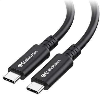 Image of Cable Matters 20Gbps Long USB4 Cable/USB 4 3m, Supports 8K Video, 240W Charging, Compatible with Thunderbolt Cable, iPhone 15 Pro, Apple Vision iPad MacBook, XPS, Surface Pro