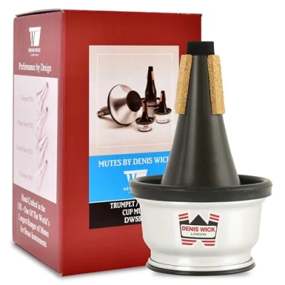 Image of Denis Wick 5531 Adjustable Cup Mute for Bb Cornet or Trumpet, Black Polyester Coated Aluminium