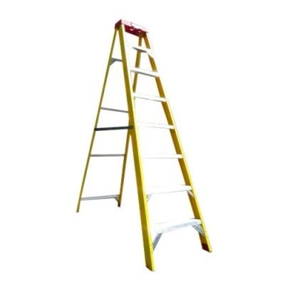 Image of 8 Tread Fibreglass Swingback Electricians Step Ladder/Ladders Free Next Working Day Delivery