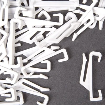 Image of 50x Harrison Super White Curtain Gliders Nylon Plastic Track Rail Hooks