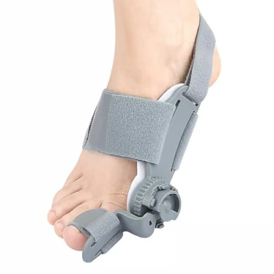 Image of Bunion Corrector,Big Toe Straightener,Adjustable with Knob Correction Corrector Big Straightener,Six Optional Strengths,Big Separator Unisex Fits Left/Right Foot (One Size,Gray)