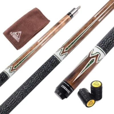 Image of CUESOUL 58 Inch 19 Oz 1/2 Jointed Maple Billiard Pool Cue (CSTB001)