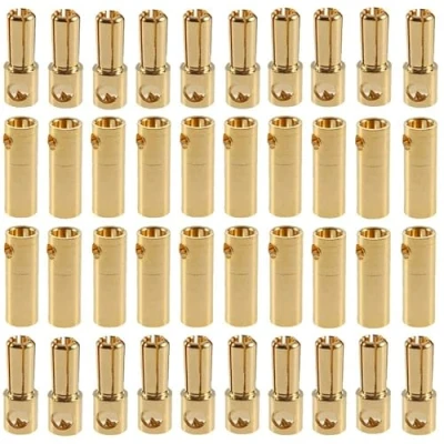 Image of LINSYRC 20 Pairs Gold plated 5.5MM Banana Plug Bullet Male Female Connector Terminal for RC Lipo Battery ESC Motors