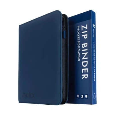 Image of Vault X Premium Exo Tec Zip Binder 9 Pocket Trading Card Album Folder 360 Side Loading for TCG (Pink)