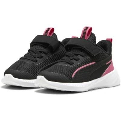 Image of Puma Flyer 3 AC+ Unisex Road running shoes for kids, Size: 4.5K, Black/magic rose/white Textile/synthetics