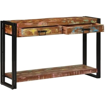 Image of vidaXL Console Table Multicolour 120x33x75 cm Solid Wood Reclaimed