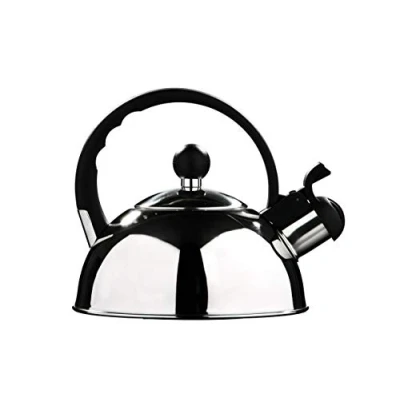 Image of Premier Housewares 1.0 L Stainless Steel Kettle Travel Silver Stove Whistling 0.3 mm Mirror Finish (includes Handle) 17h x 18w 18d cm