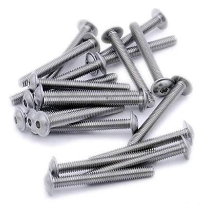 Image of M3 (3mm x 14mm) Flanged Hex Socket Button Machine Screw (Bolt) Stainless Steel (A2) (Pack of 20)