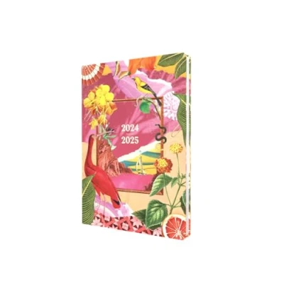 Image of Collins Maximalism A5 Diary Week to View Academic Year 2024 25 Pink Weekly Mid Journal for Students, Teachers and Academics MX153M.45 2425 August 2025