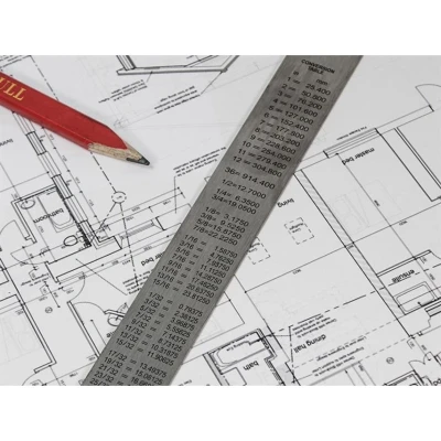 Image of Faithfull Steel Rule 1m / 39in x 30mm FAIRULE1000S