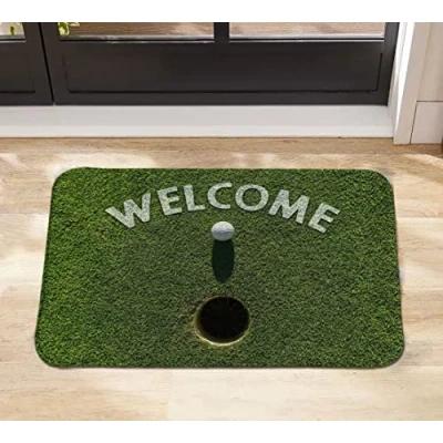 Image of Golf Welcome Doormat,Golf Outdoor Door Mat,Personalized Doormat,Welcome Doormat,Housewarming Decor Gift 30x18 Inch
