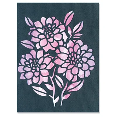 Image of Sizzix Thinlits Die Set 2PK Negative Florals by Lisa Jones, Grey, One Size