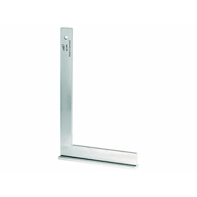 Image of HELIOS PREISSER, AA8 374416 Steel Engineer’s Square with Stop, Galvanised, 400 x 230 mm