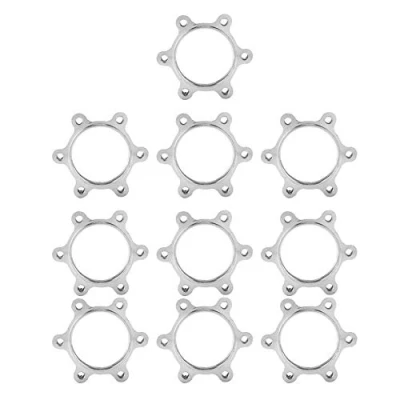 Image of Disc Brake Adapter Alloy Bike Hub Adapter,10PCS 44mm/48mm 6 Bolt ycle Aluminium Freewheel Threaded Hubs Disk Rotor Flange Replacement Part(48MM)