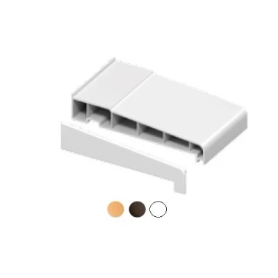 Image of 1 x Pair of White 180mm Window Cill End Caps Suitable for Many Manufacturers uPVC cills