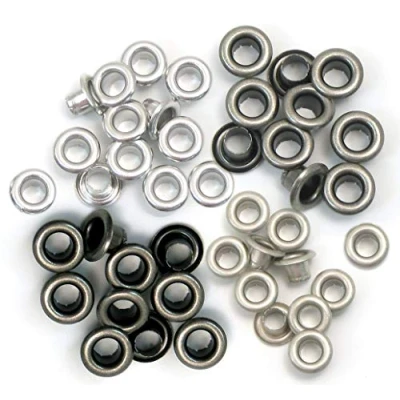 Image of We R Memory Keepers 60 Standard Cold Metal Eyelets for Scrapbooking 15 of Each Color, Cool