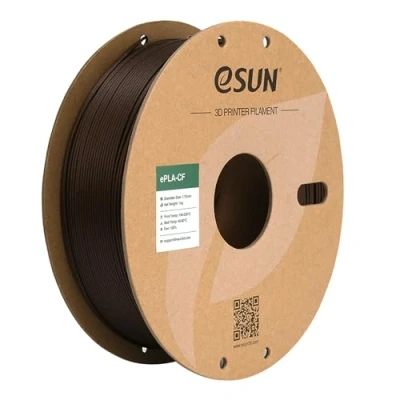 Image of eSUN PLA Filament 1.75mm, ePLA CF Carbon Fiber Filled Dimensional Accuracy +/ 0.03mm, 1KG Spool (2.2 LBS) 3D Printing Materials for FDM Printers,Red