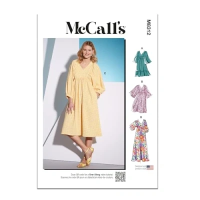 Image of McCall&#039;s M8312ZZ Misses&#039; Dresses ZZ (L XL XXL)