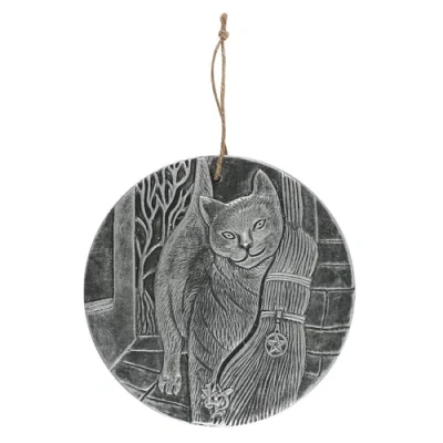 Image of Enchanting Silver Finish Terracotta Wall Plaque 20cm x (1 Pc.) &quot;A Brush With Magic&quot; by Lisa Parker Perfect For Home Decor