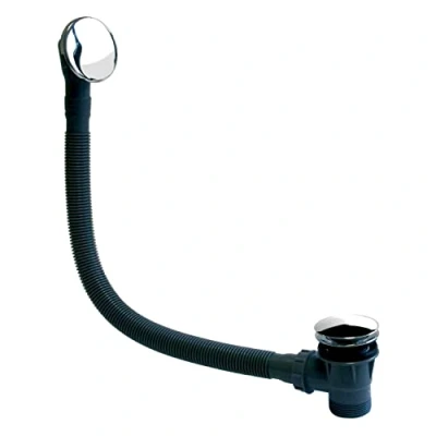 Image of Chrome Plated Bathroom Pop Up Click Clack Bath Overflow Waste Pipe