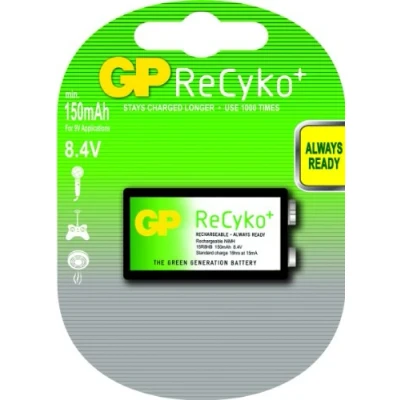 Image of GP Batteries ReCyko+ 9v NiMH Battery