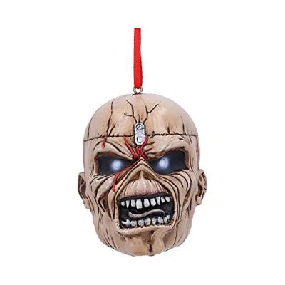 Image of Nemesis Now Iron Maiden Trooper Eddie Hanging Ornament 7.5cm, Resin, Beige, Officially Licensed Merchandise, Collectible, Cast in the Finest Expertly Hand Painted