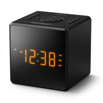 Image of Philips TAR4500 Dual Alarm FM Clock Radio with USB C Charging Port