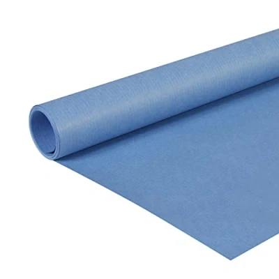 Image of Clairefontaine 195713C One Roll Kraft Laid Paper Colour: Blue France Dimensions: 10x0.70m 65g Gift Wrapping, DIY, Crafts