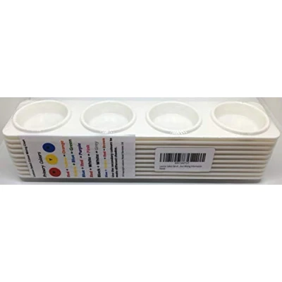Image of Lexicon Select Set of 10 4 Well Economy Paint Palettes with Colour Mixing Information