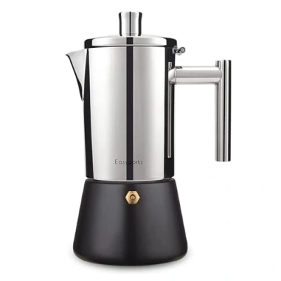 Image of Easyworkz Diego Stovetop Espresso Maker Stainless Steel Italian Coffee Machine 6cup 300ml Induction Moka Pot