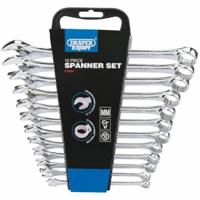 Image of Draper Expert HI TORQ� Metric Combination Spanner Set, 8 19mm (12 Piece)