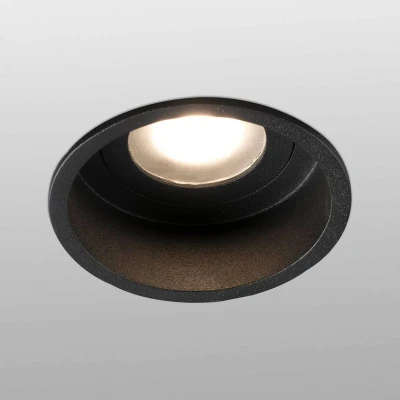 Image of FARO BARCELONA Hyde downlight 1 bulb frame round IP44 black
