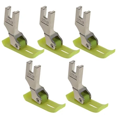 Image of Othmro Pack of 50 MT 18 Industrial Sewing Machines Extra Thin Precise Presser Foot Compatible with Brother, Singer, Juki, etc White,Silver 5pcs