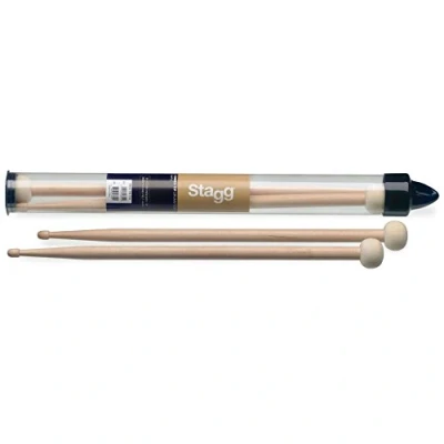 Image of Stagg SM5A TIM F30 Pair of Maple Combo Tip Drumsticks with Wooden and Round Felt Head