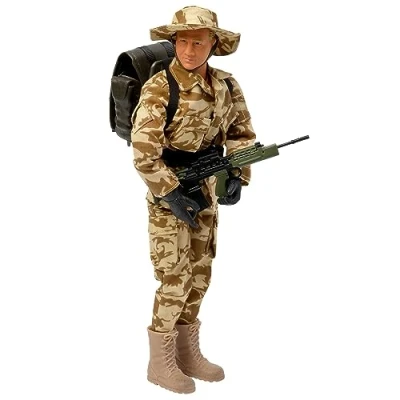 Image of WORLD PEACEKEEPERS from Peterkin 12&quot; S.A.S. Action Figure &amp; Accessories 1:6 Scale Figures Ages 3+, Camouflage