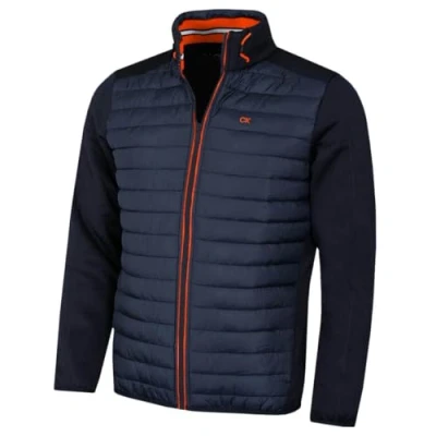Image of Calvin Klein Mens CK Hybrid Golf Jacket Navy/Orange M